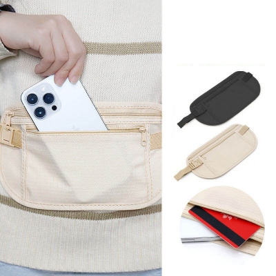 Picture of 1 Pcs Super Outdoor Waist Belt Bag Travel Anti-theft Waist Packs Hidden Under Clothes Belt Wallet Security Travel Pouch