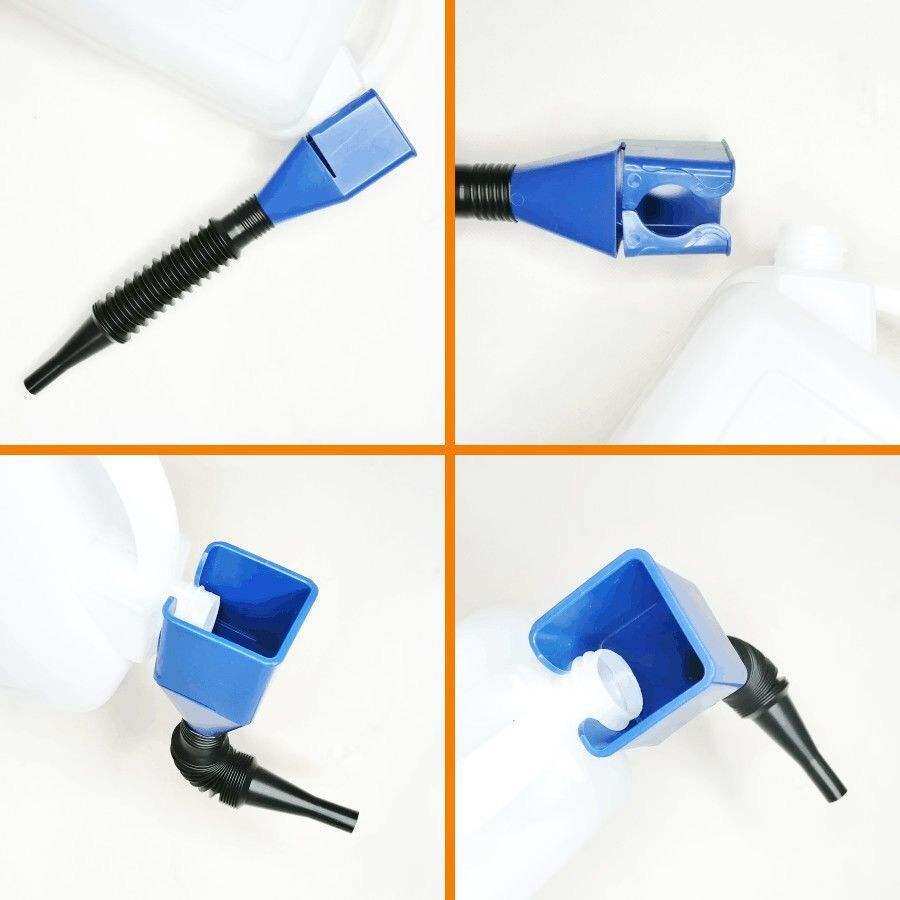 Picture of Flexible Draining Tool Snap Funnel, Universal Plastic Clasp Funnel, Oil Snap for Cars and Motorcycles Car Fuel Funnel Foldable Auto Fuel Funnels Set Engine Oil Refueling Tool