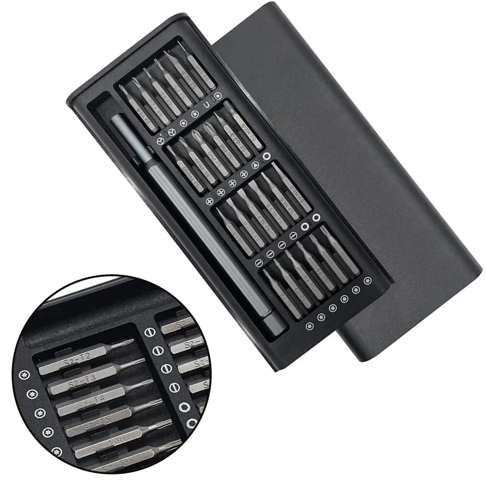Picture of 24 in 1 precision magnetic screw driver bits repair multi-set mobile phone repair and disassembly screwdriver Tool set
