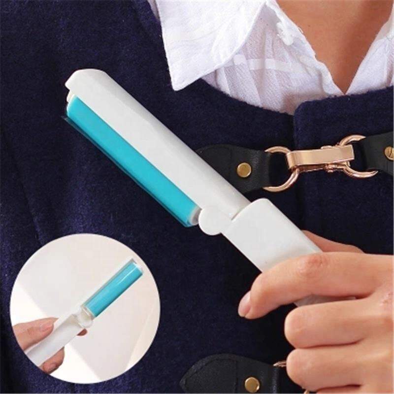 Picture of Foldable Mini Lint Roller Cleaning Brush Extra Sticky Pet Hair Clothes Sticky Lint Rollers Fuzz Fabric Shaver Portable Lint