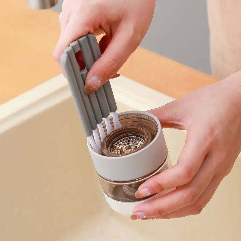 Picture of 1 Pcs Multifunctional Flexible Gap Brush Cup Lid Cleaning Brush Cup Cover Groove Gap Brush