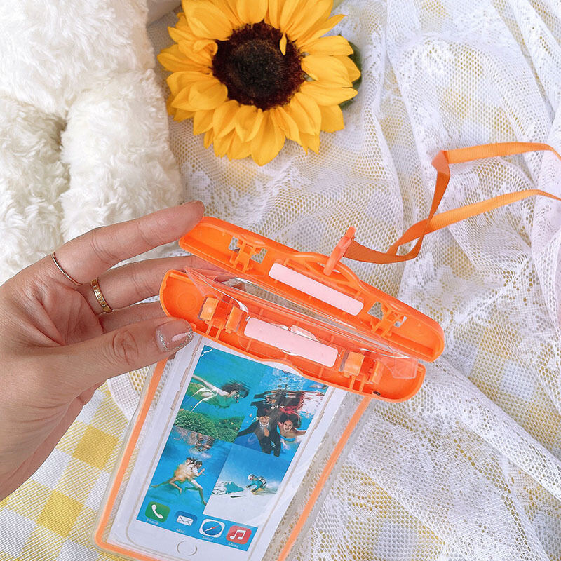 Picture of 1 Pcs Universal Waterproof Case mobile phone cases universal water proof phone pouch waterproof floating phone bag with lanyard