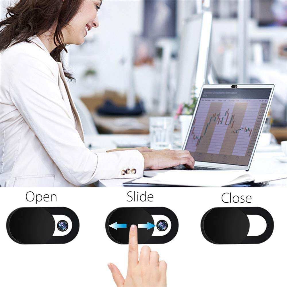 Picture of 2 pcs x Ultra-Thin PVC Webcam Cover Self-Adhesive Mobile Laptop Front Camera Cover Slider Protector Webcam Cover Slider Laptop Camera Cover Slide Blocker for Computer Tablet Phone