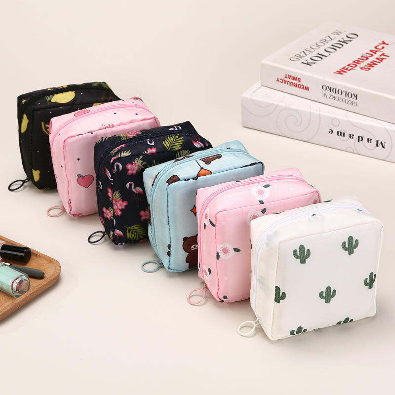 Picture of 1 Pcs Multi Functional Travel Storage Bag Portable Sanitary Napkin Bag and Toiletry Cosmetic Organizer with Waterproof Layer