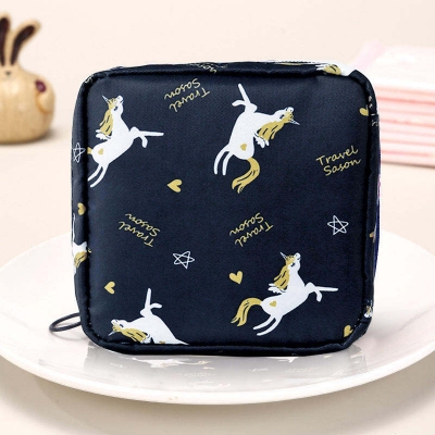 Picture of 1 Pcs Multi Functional Travel Storage Bag Portable Sanitary Napkin Bag and Toiletry Cosmetic Organizer with Waterproof Layer