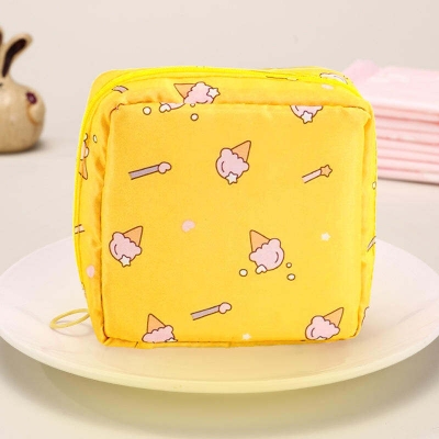 Picture of 1 Pcs Multi Functional Travel Storage Bag Portable Sanitary Napkin Bag and Toiletry Cosmetic Organizer with Waterproof Layer