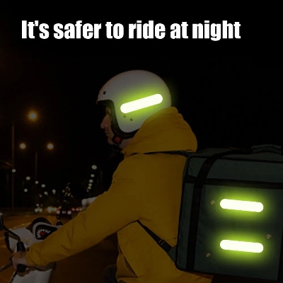 Picture of 4 Pcs Reflective Rim Tape Motorcycle Reflective Tape for Motorcycle Helmets Sticker