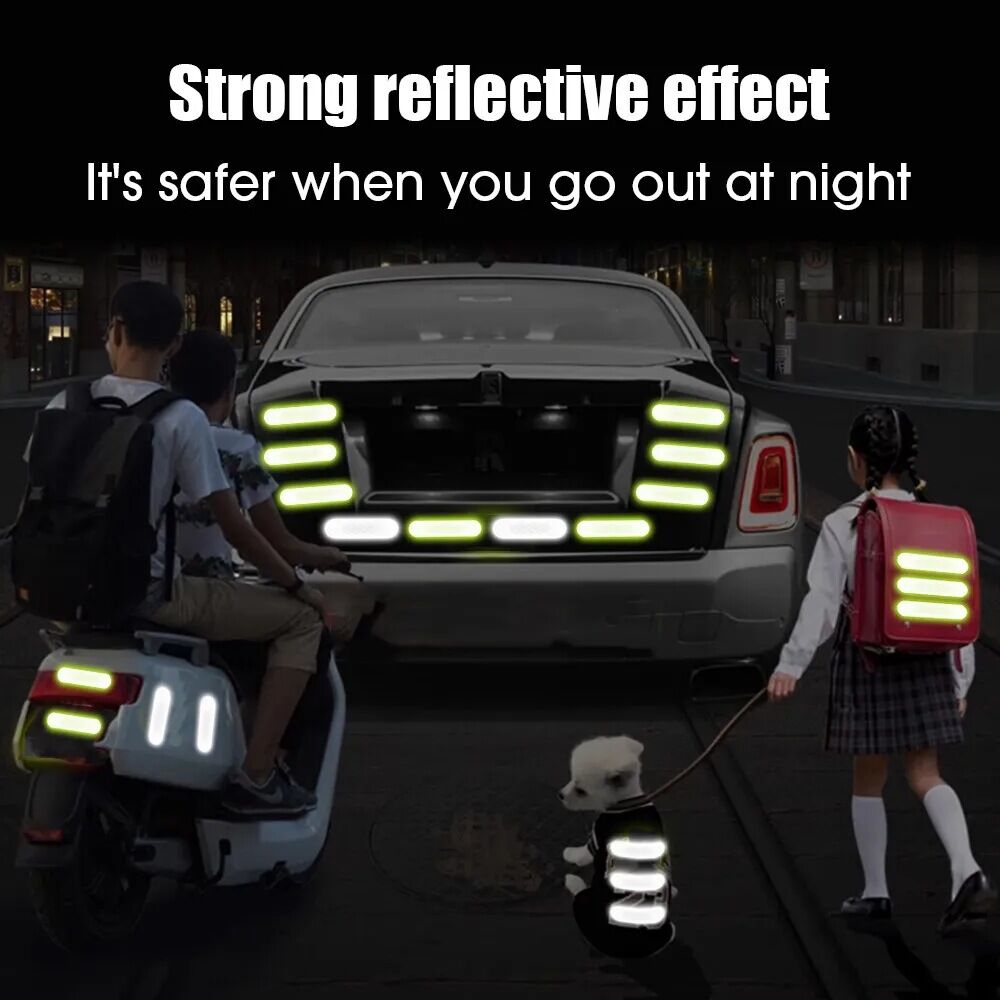 Picture of 4 Pcs Reflective Rim Tape Motorcycle Reflective Tape for Motorcycle Helmets Sticker