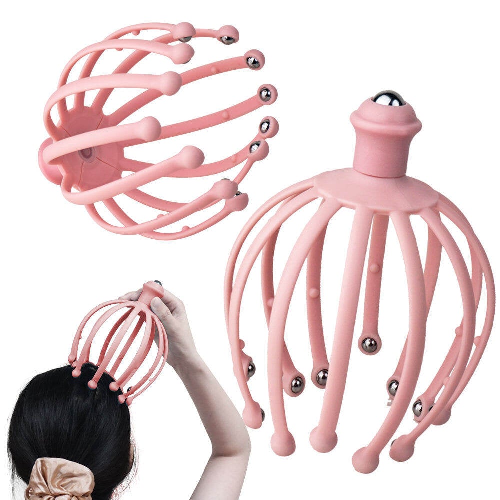 Picture of 1 Pcs Octopus Head Massager Octopus Scalp Massager 12 Finger Head Scratcher Roller Balls Head Massager For Deep Relaxation