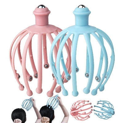 Picture of 1 Pcs Octopus Head Massager Octopus Scalp Massager 12 Finger Head Scratcher Roller Balls Head Massager For Deep Relaxation