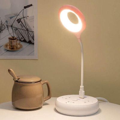 Picture of Smart Voice Control Study Reading USB Night Light for Bedside 3 Level Dimmable Colors Changing Eye Protection Portable LED Table Reading Lamp