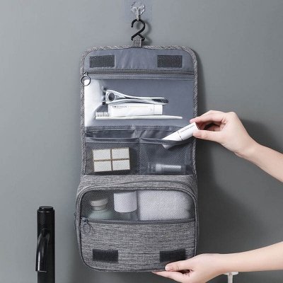 Picture of Travel Makeup Bags Women Waterproof Cosmetic Bag Toiletries Organizer Hanging Dry And Wet Separation Storage Bag
