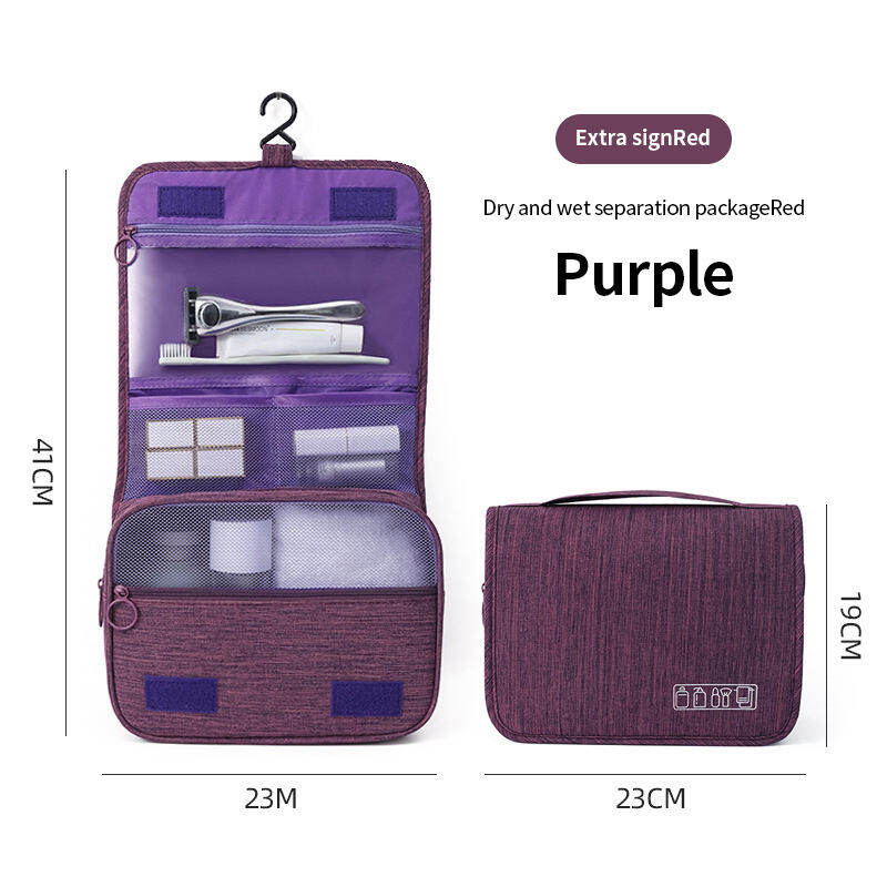 Picture of Travel Makeup Bags Women Waterproof Cosmetic Bag Toiletries Organizer Hanging Dry And Wet Separation Storage Bag