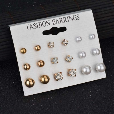 Picture of 9 Pair Fashion Pearl Earrings