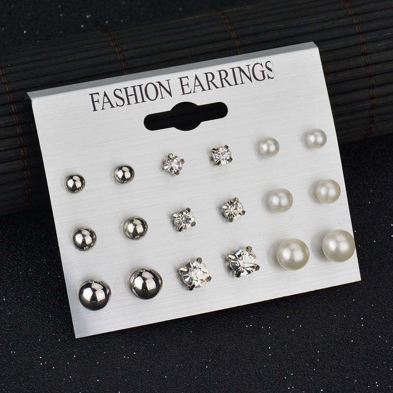 Picture of 9 Pair Fashion Pearl Earrings