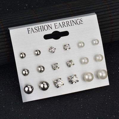 Picture of 9 Pair Fashion Pearl Earrings