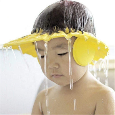 Picture of 2 Pcs Baby Bath Products Adjustable Shampoo Cap Shower Caps Baby Shower Eye Protection Splash Protection Head Baby Shampoo Cover