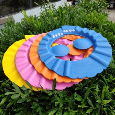 Picture of 2 Pcs Baby Bath Products Adjustable Shampoo Cap Shower Caps Baby Shower Eye Protection Splash Protection Head Baby Shampoo Cover