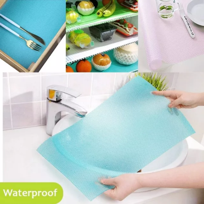 Picture of 4 Pcs Set  Refrigerator Waterproof Pad Antifouling Mildew Moisture Can Be Cut Washed Pad Fridge Mats