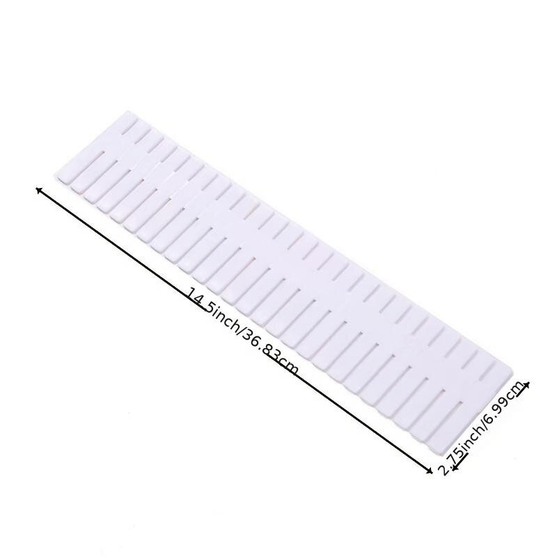 Picture of 4 Pcs Set Drawer Storage Divider Free Combination Can Be Tailored Plastic Drawer Cabinet Divider/drawer Organizer Ajustable