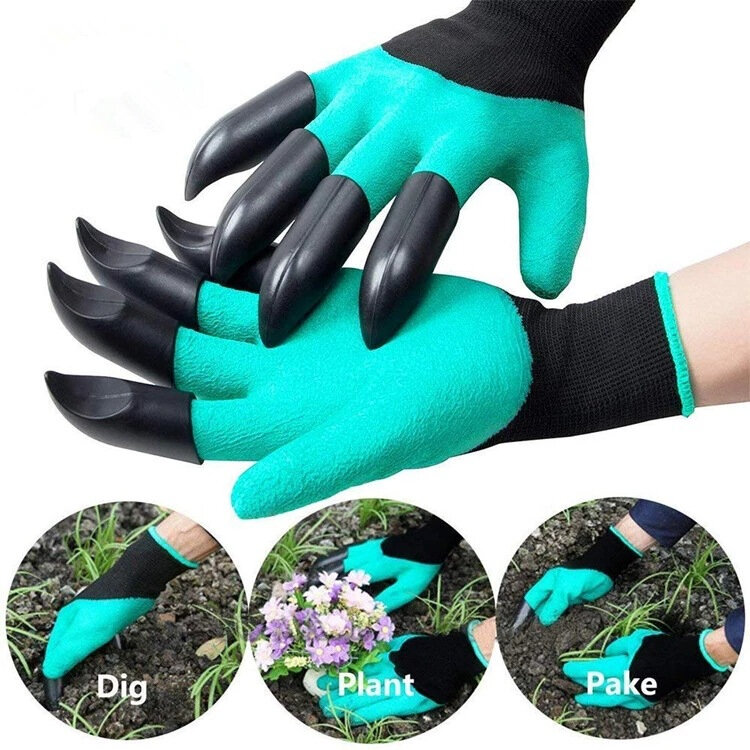 Picture of 1 Pair Garden Gloves for Digging and Planting / Garden Bear Claw Digging Gloves Protect Hand Without Tools
