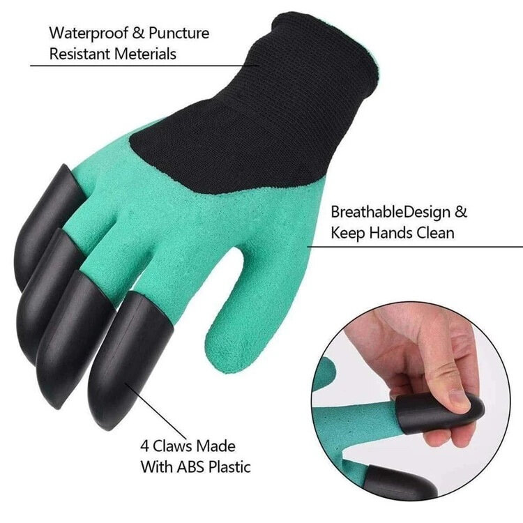 Picture of 1 Pair Garden Gloves for Digging and Planting / Garden Bear Claw Digging Gloves Protect Hand Without Tools