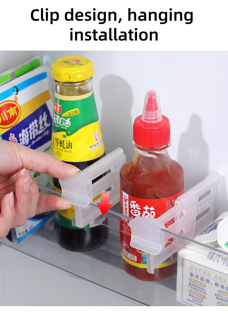 Picture of 10 Pcs Refrigerator Side Divider Household Refrigerator Small Storage Divider Kitchen Storage and Sorting Divider