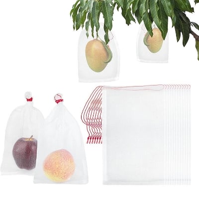 Picture of 10 PCS Fruit Vegetable Protection Mesh Bag, Pest Control Pouch Storage Net