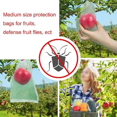 Picture of 10 PCS Fruit Vegetable Protection Mesh Bag, Pest Control Pouch Storage Net