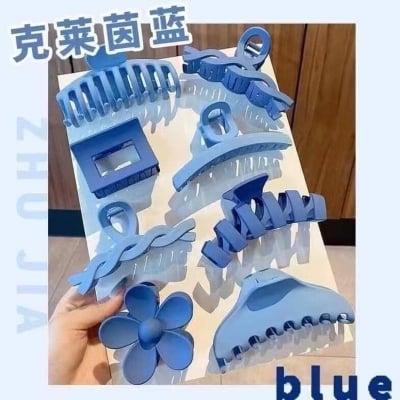 Picture of 8 Piece  Korean Matte Claw Clip Plastic Hair Clips for Women Girls Daily Styling Alligator Clips Simple Design