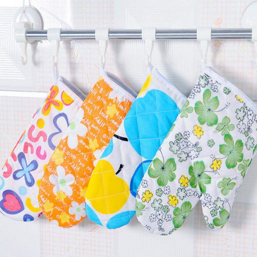 Picture of 1 Pair Kitchen Cooking Mitts Microwave Kitchen Light Thin Oven Gloves Heat Resistant