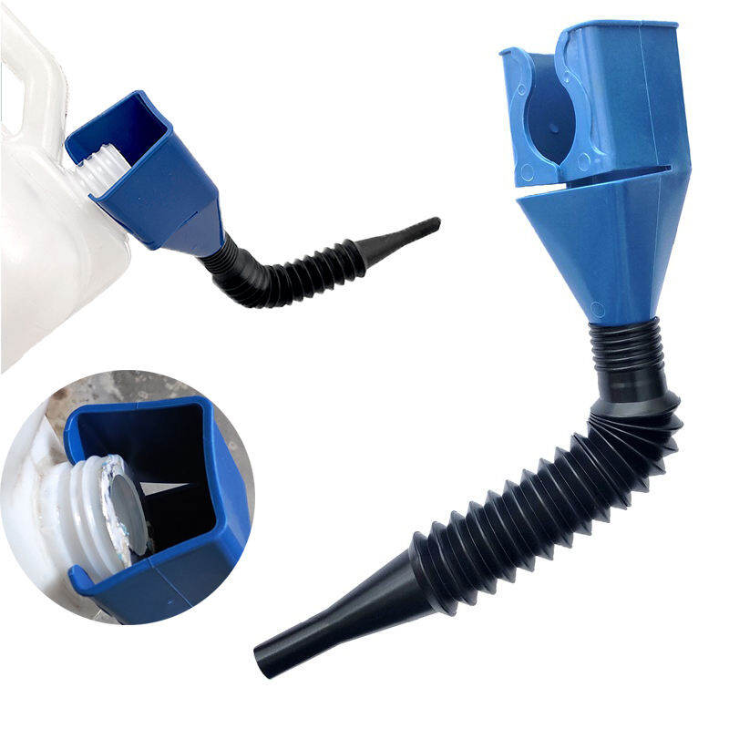 Picture of Plastic Car Motorcycle Refueling Gasoline Engine Oil Funnel Filter Transfer Tool Funnel Kit Fluid Change Filling Transfer Tool