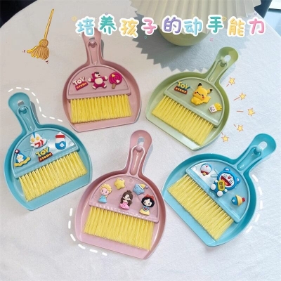 Picture of 1 Pcs Home desktop mini broom Computer keyboard debris cleaning brush Small broom set with dustpan Kitchen debris brush