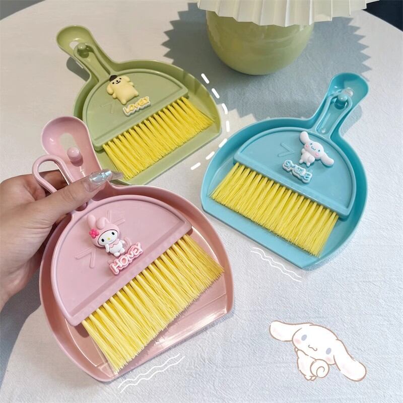 Picture of 1 Pcs Home desktop mini broom Computer keyboard debris cleaning brush Small broom set with dustpan Kitchen debris brush