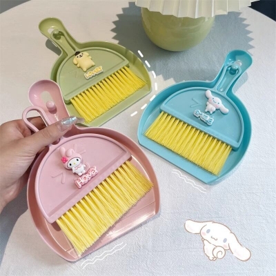 Picture of 1 Pcs Home desktop mini broom Computer keyboard debris cleaning brush Small broom set with dustpan Kitchen debris brush