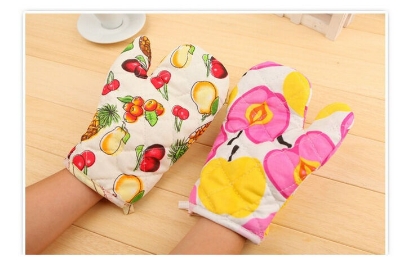 Picture of 1 Pair Kitchen Cooking Mitts Microwave Kitchen Light Thin Oven Gloves Heat Resistant
