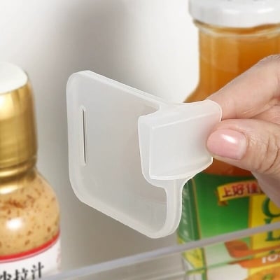 Picture of Telescopic Divider Kitchen Refrigerator Small Items Food Storage Partition Free Adjustment Snap-on Grid Clip
