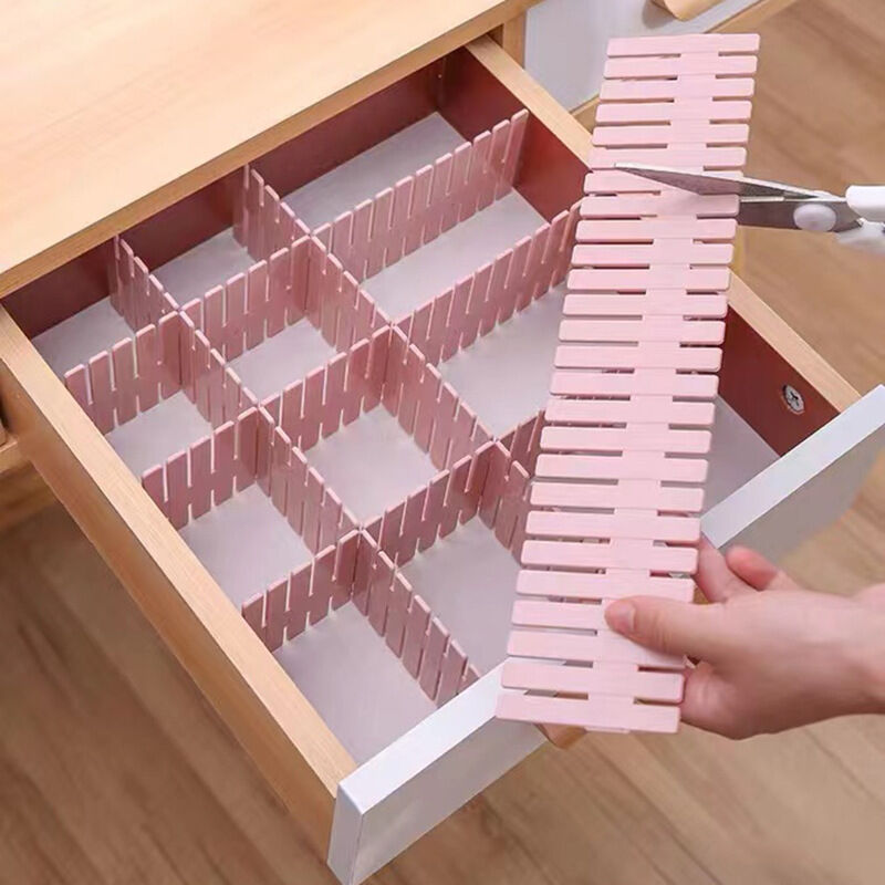 Picture of 4 Pcs Set Plastic Drawer Storage Organizer for Underwear Clothes Drug Cosmetics Desktop Office Kitchen Sundry Free Cutting Rack Board