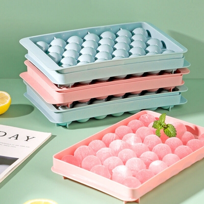 Picture of 1 pcs Creative DIY Ice Cube Mold Food Grade Spherical Ice Tray with Lid Household Ice Tray Ice Cube