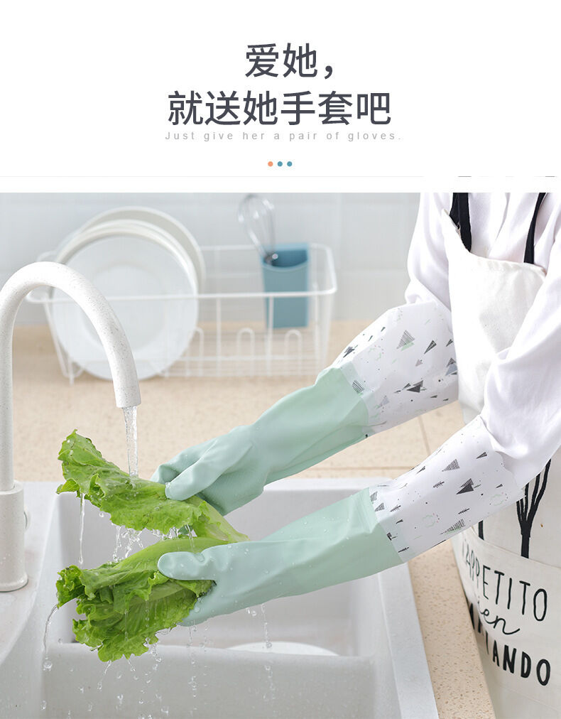 Picture of High Quality Multicolor Silicone Kitchen Hand Gloves for Dish Washing and Housekeeping