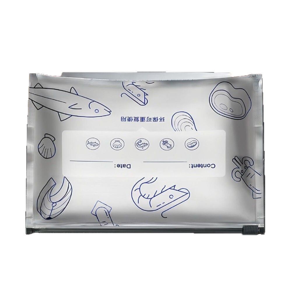 Picture of 15 Pcs combo Fresh-keep Zip Lock Bags Smart Label Freezer Snack Meat Storage Foil Pouch Unique Aluminum Ziplock Frozen Bag for Food Packaging