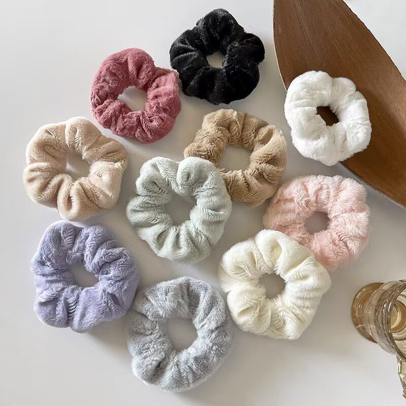 Picture of 3 Pcs Set Large Bamboo Soft Toweling Scrunchies Personalized Hairbands for Women Dry Hair with Style
