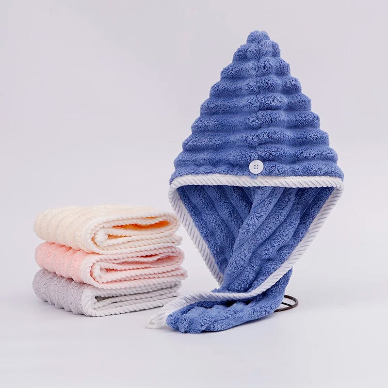 Picture of Dry Hair Hat - Home Use, Fresh and Cute, Thick and Soft, Comfortable and Absorbent, Fluffy Headband for Drying Hair