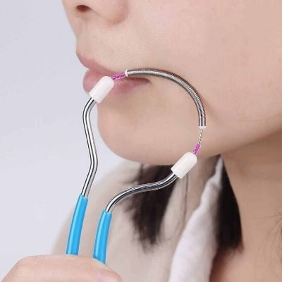 Picture of 2 Pcs Portable Stainless Steel with Handle Spring Facial Hair Remover