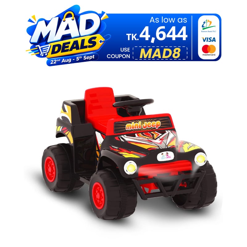Picture of Jim & Jolly Mini Jeep - Red & Black