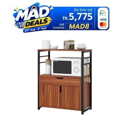 Picture of Iron Man Kitchen Cabinet Shelf Organizer with Multi -Tier Shelf Microwave Oven Stand