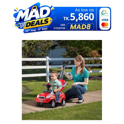 Picture of Baby Push And Pull Ride On Car For Kids- Red