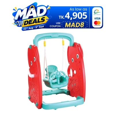 Picture of Jim & Jolly Elephant Dolna Easy Set Up Playset for Indoor Outdoor Backyard, Easy to Store, Safe Toy for Toddler, Kids