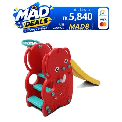 Picture of Jim & Jolly Elephant Slider for Kids | Premium HDPE Baby Slide with Safe Design