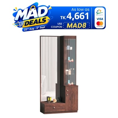 Picture of Furniture Express Antique MDF BOX Dressing Table with Shelves and Multiple Drawers D2 72/30